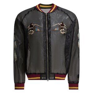 Kapital Sheer Pearl Mosquito Guard Bomber Jacket Tag Size 2 Men